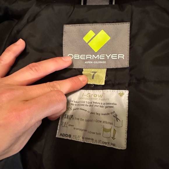 Obermeyer kids size 7 insulated winter jacket - Picture 8 of 11